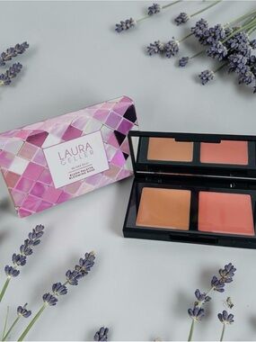 Laura Geller Hi-Def Duo Blush Palette In Blooming Rose Everyday Blush NIB